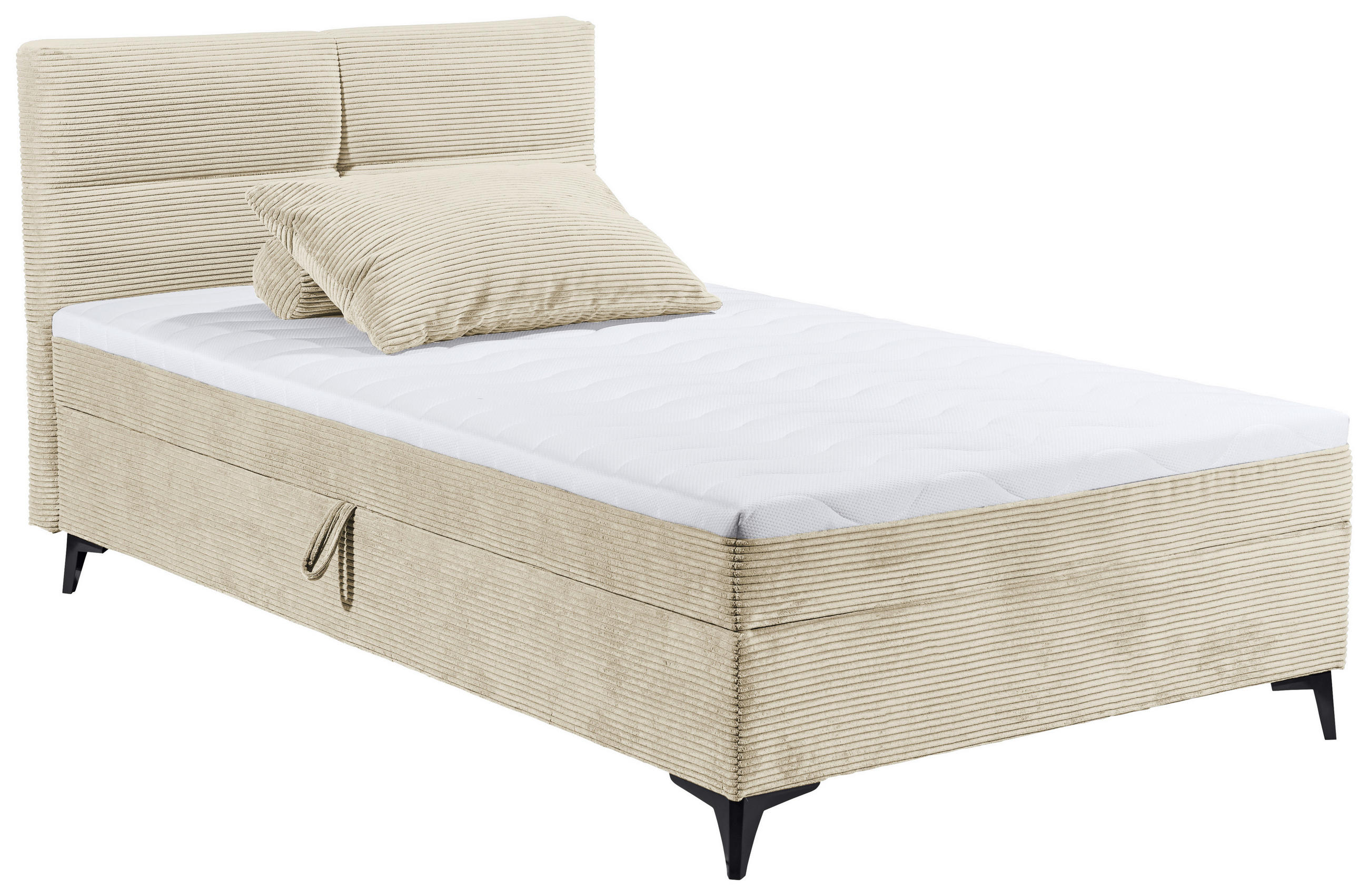 BOXBETT 120/200 cm  in Creme  - Creme, MODERN, Holzwerkstoff/Kunststoff (120/200cm) - MID.YOU