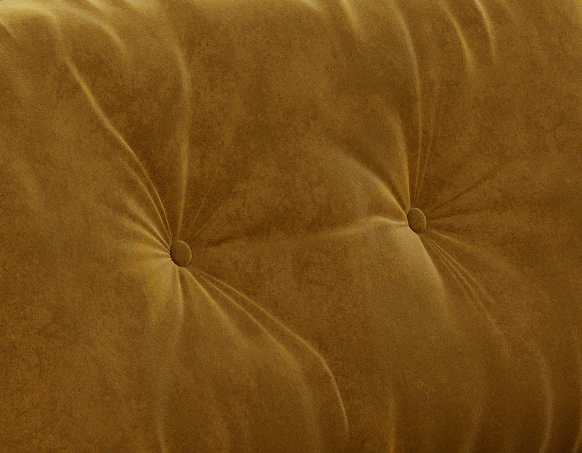 ECKSOFA in Flachgewebe Senfgelb  259/205 cm  - Edelstahlfarben/Gelb, Design, Textil/Metall (259/205cm) - Livetastic
