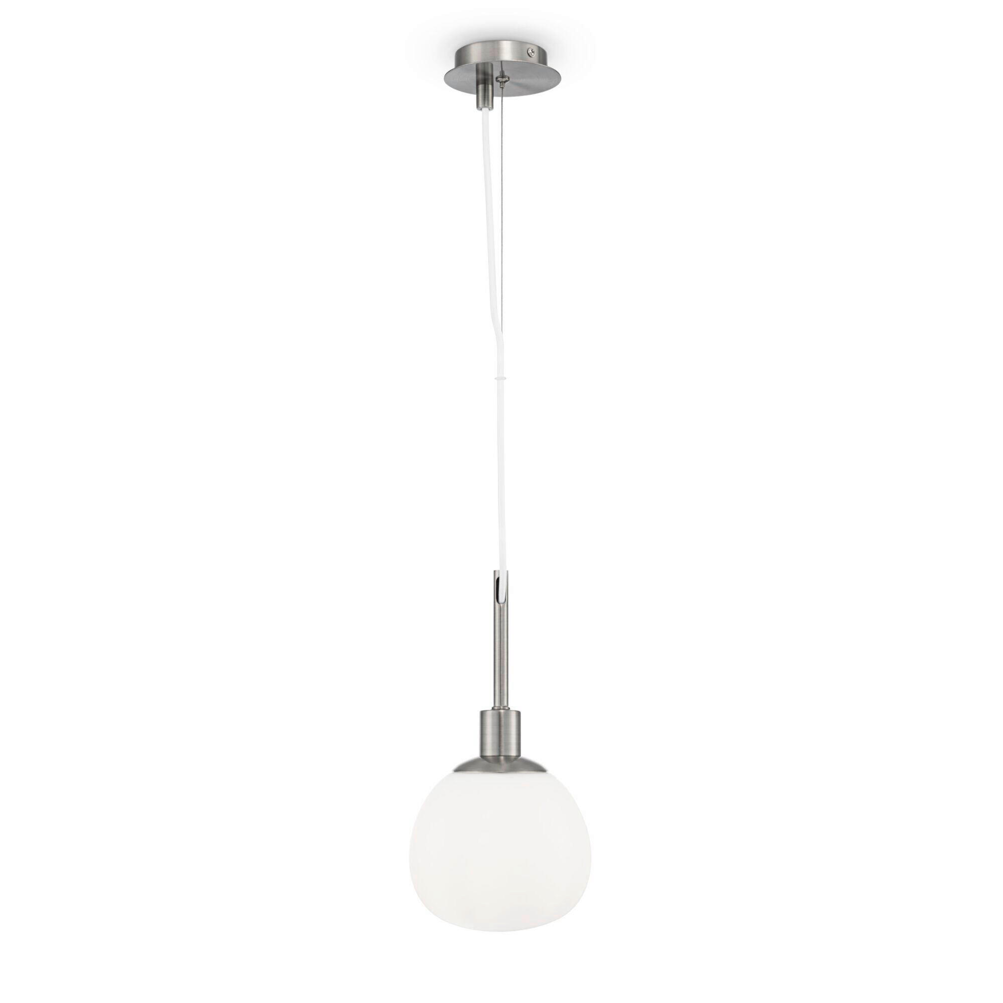 PENDELLAMPA Modern 15/30,5 cm - vit/nickelfärgad, Trend, metall/glas (15/30,5cm) - MAYTONI
