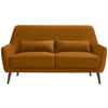 3-SITZER-SOFA Mikrofaser Gelb  - Gelb/Schwarz, Trend, Holz/Textil (160/86/80cm) - MID.YOU
