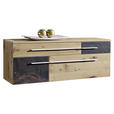 HÄNGEELEMENT Wildeiche furniert Eichefarben, Schieferfarben  - Schieferfarben/Eichefarben, LIFESTYLE, Holz/Stein (120/47/39cm) - Linea Natura