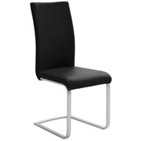 SVIKTSTOL i rostfritt stål läderimitation  - stålfärgad/svart, Design, metall/textil (42/102/58cm) - MID.YOU