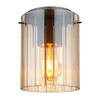 DECKENLEUCHTE  18/23 cm    - Dunkelgrau/Bernsteinfarben, Basics, Glas/Metall (18/23cm) - Globo