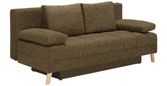 SCHLAFSOFA Webstoff Hellgrün  - Naturfarben/Hellgrün, KONVENTIONELL, Holz/Textil (195/90/90cm) - Cantus