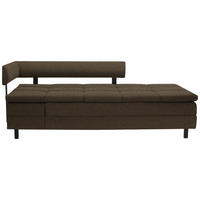 LIEGE in Flachgewebe Braun, Grün  - Schwarz/Braun, MODERN, Textil/Metall (208/77/98cm) - Joka