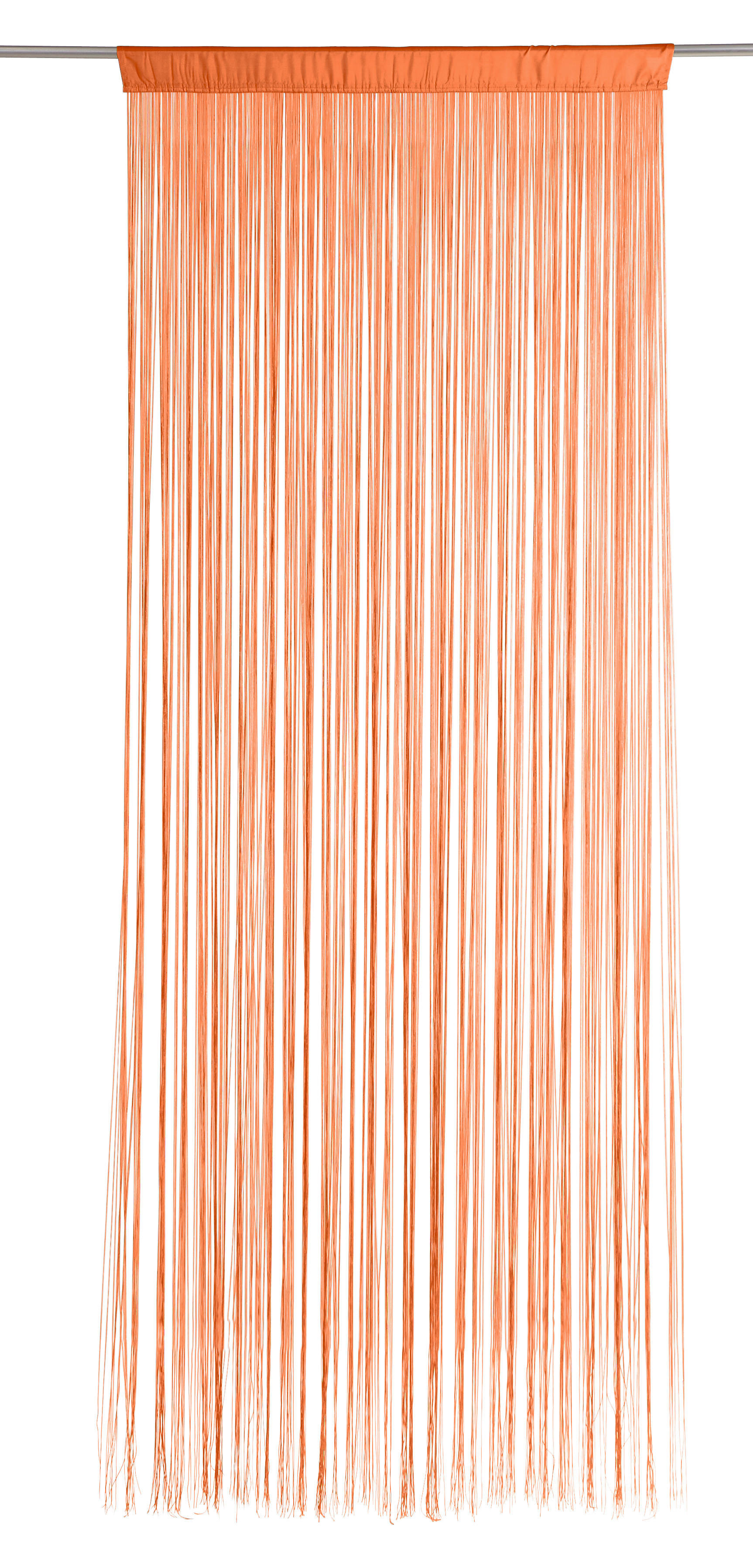 NITASTA ZAVESA UNI, ORANŽNA  prosojno  90/245 cm   - oranžna, Konvencionalno, tekstil (90/245cm) - Boxxx