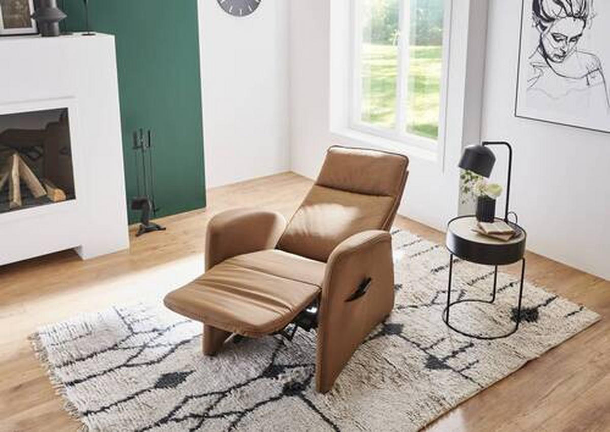 RELAXSESSEL in Textil Braun  - Schwarz/Braun, Design, Kunststoff/Textil (90/114/87-176cm) - Valdera