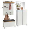 GARDEROBE 5-teilig  in 180/210/40 cm  - Eichefarben/Silberfarben, Design, Holz/Holzwerkstoff (180/210/40cm)