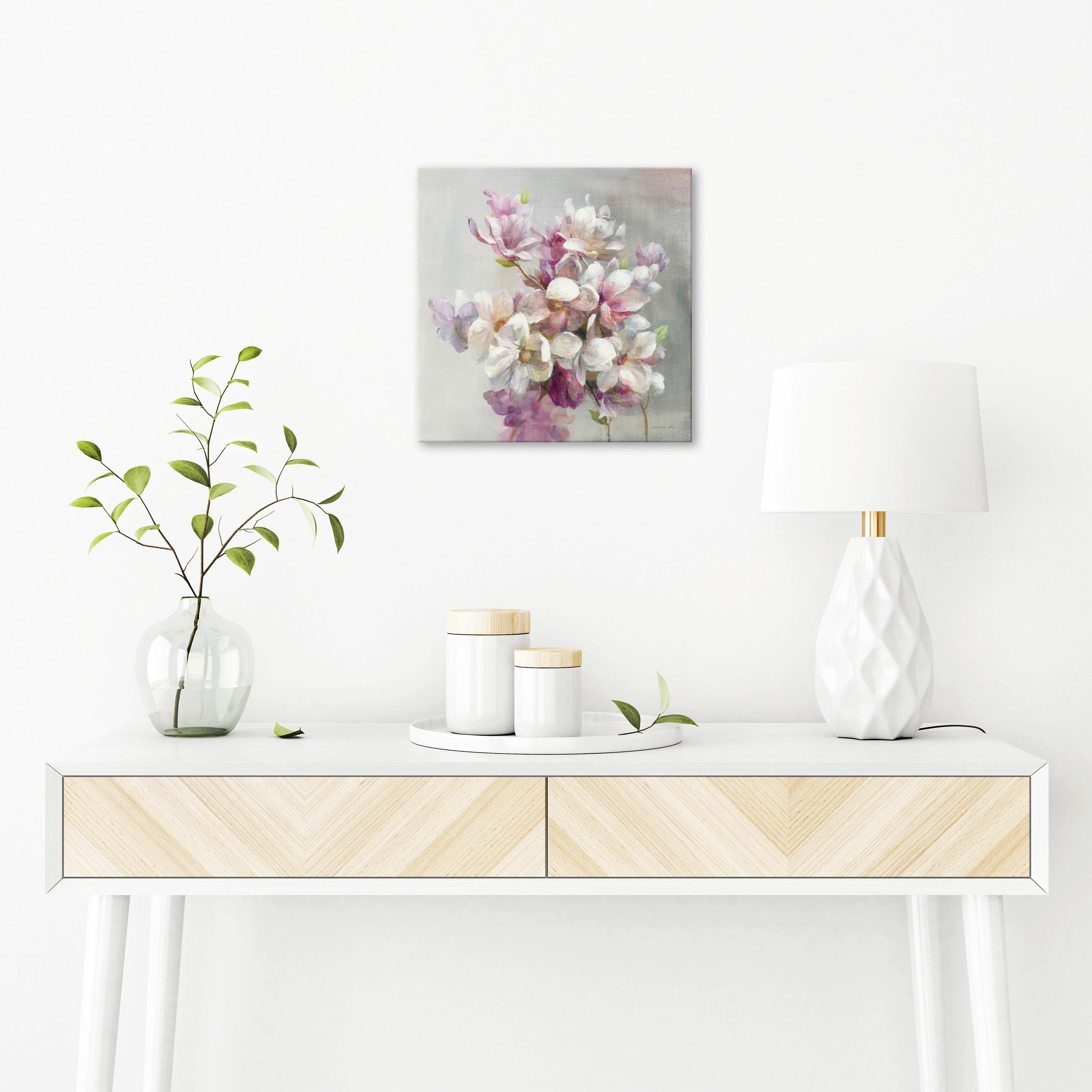 LEINWANDBILD Blumen 30/30 cm  - Multicolor, Natur, Holz/Papier (30/30cm) - Euroart