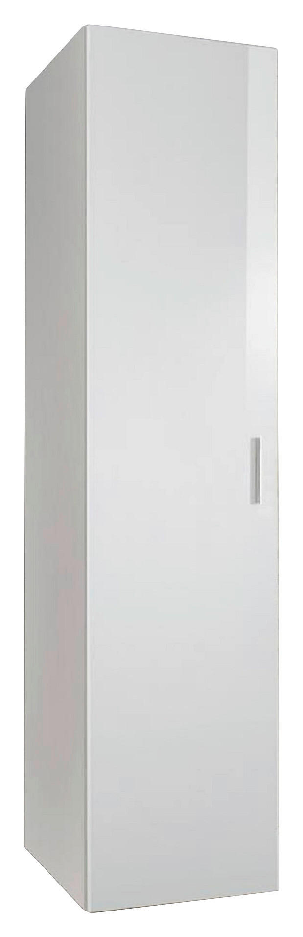 SCHRANK Weiß - Chromfarben/Weiß, KONVENTIONELL, Holzwerkstoff/Kunststoff (45/185/40cm) - Xora