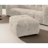 HOCKER Struktur Creme  - Creme/Schwarz, Design, Kunststoff/Textil (72/44/72cm) - Livetastic