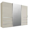 SCHWEBETÜRENSCHRANK in Champagner  - Chromfarben/Champagner, Design, Glas/Holzwerkstoff (300/217/67cm) - Novel
