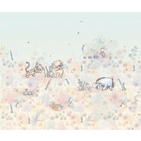 FOTOTAPETE WINNIE THE POOH  - Pastellblau, Design, Textil (300/250cm) - Disney
