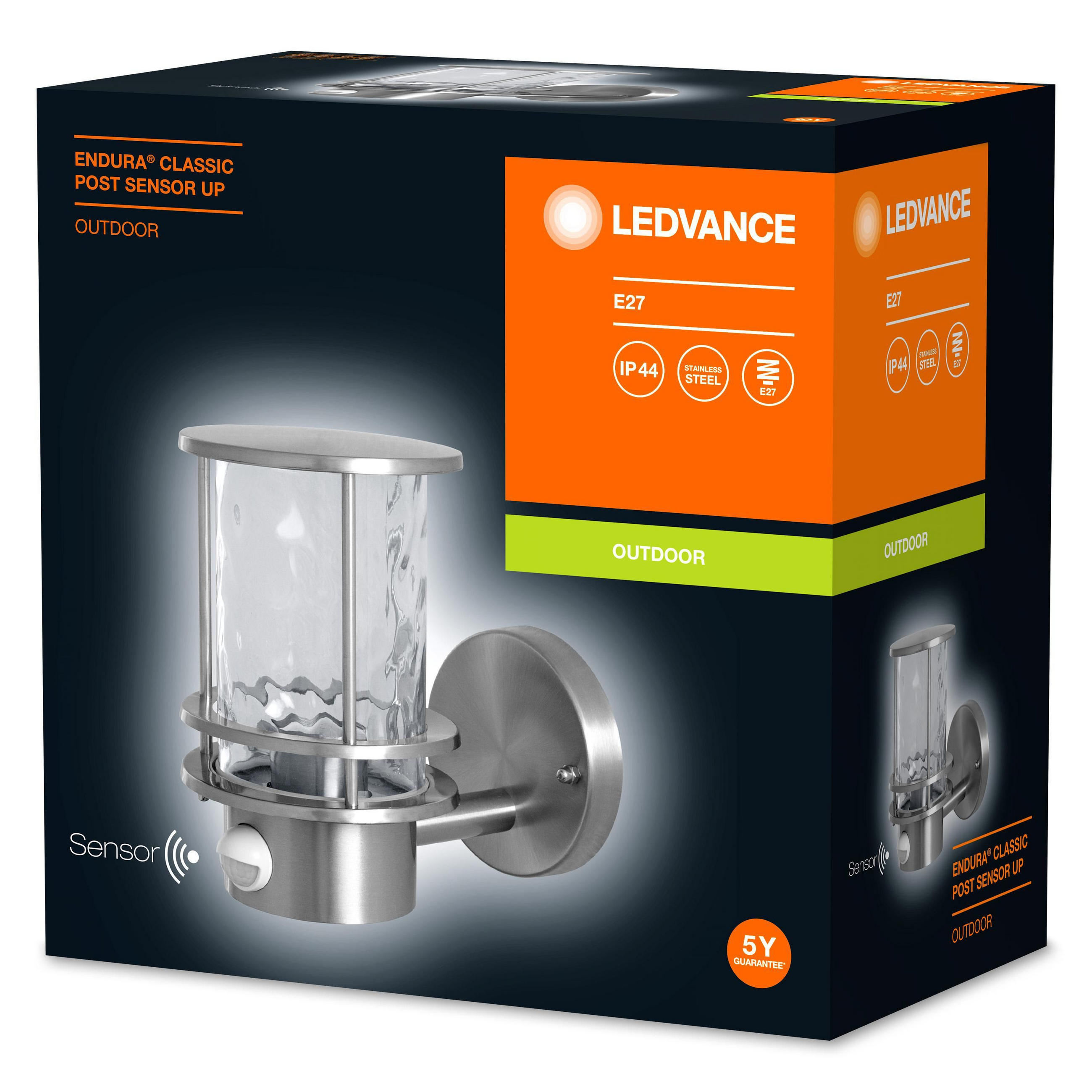 AUßENWANDLEUCHTE Endura Classic Post 21,2/12,7/19,3 cm   - Basics, Glas/Metall (21,2/12,7/19,3cm) - Ledvance