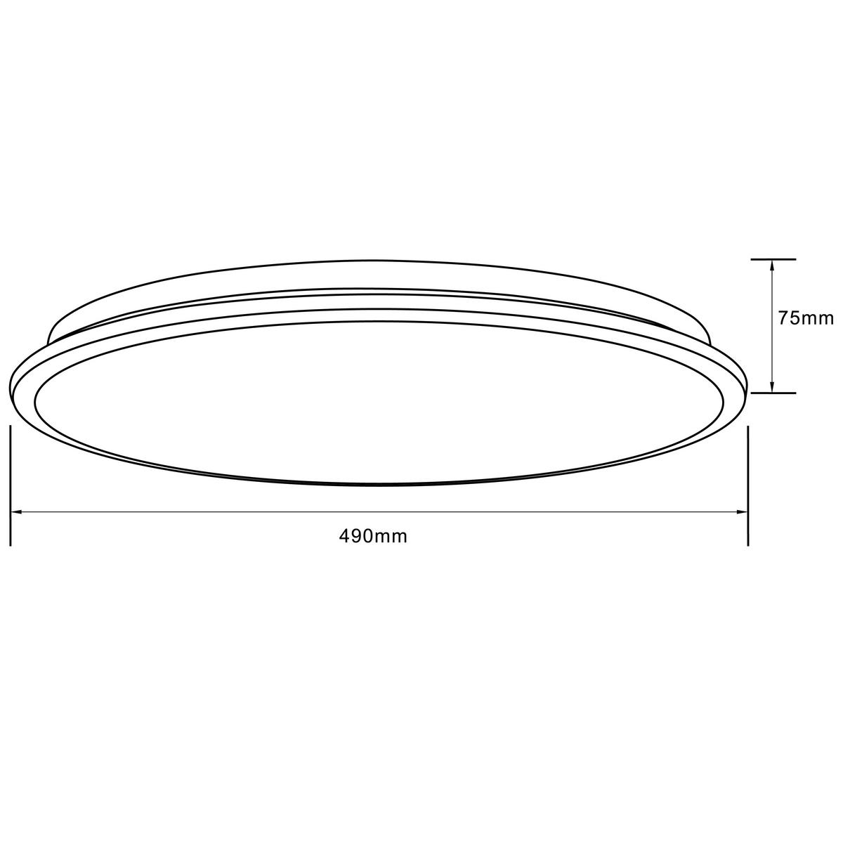 STROPNA LED-SVETILKA  Heida 30 W/3000 lm/3000-6500 K/230 V/ - črna, Basics, kovina/umetna masa (49/7,5cm)