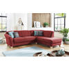 ECKSOFA in Flachgewebe Rot  - Rot/Naturfarben, Konventionell, Holz/Textil (257/212cm) - Sit & More