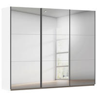 GARDEROB MED SKJUTDÖRRAR 261/210/59 cm,  i vit, 3 dörrar  - vit, Trend, metall/trämaterial (261/210/59cm) - Rauch Möbel