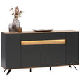 SIDEBOARD Anthrazit, Eichefarben  180,6/82/42 cm  - Eichefarben/Anthrazit, MODERN, Holzwerkstoff/Metall (180,6/82/42cm) - Dieter Knoll
