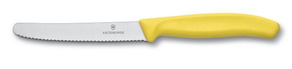 TOMATENMESSER - Gelb/Silberfarben, Basics, Kunststoff (24/10/4cm) - Victorinox