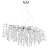 HÄNGELEUCHTE 120/50/120 cm  - Klar/Silberfarben, KONVENTIONELL, Glas/Kunststoff (120/50/120cm)