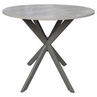 STOL ZA BLAGOVAONICU  siva  metal, drvni materijal  - siva, Moderno, drvni materijal/metal (80/80/75cm) - MID.YOU