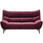 2-SITZER-SOFA in Mikrofaser Weinrot  - Weinrot/Schwarz, Design, Textil/Metall (190/106/99cm) - Xora