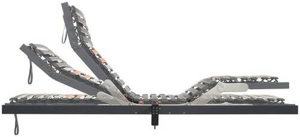 LATTENROST 80/200 cm Kopfteil, Fußteil, Mittelzone verstellbar,  - Anthrazit/Orange, Basics, Holz (80/200cm) - Dieter Knoll
