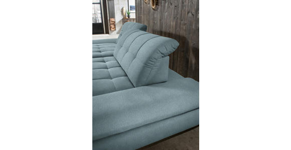 ECKSOFA in Mikrofaser Pastellblau  - Pastellblau/Schwarz, Design, Textil/Metall (198/290cm) - Xora