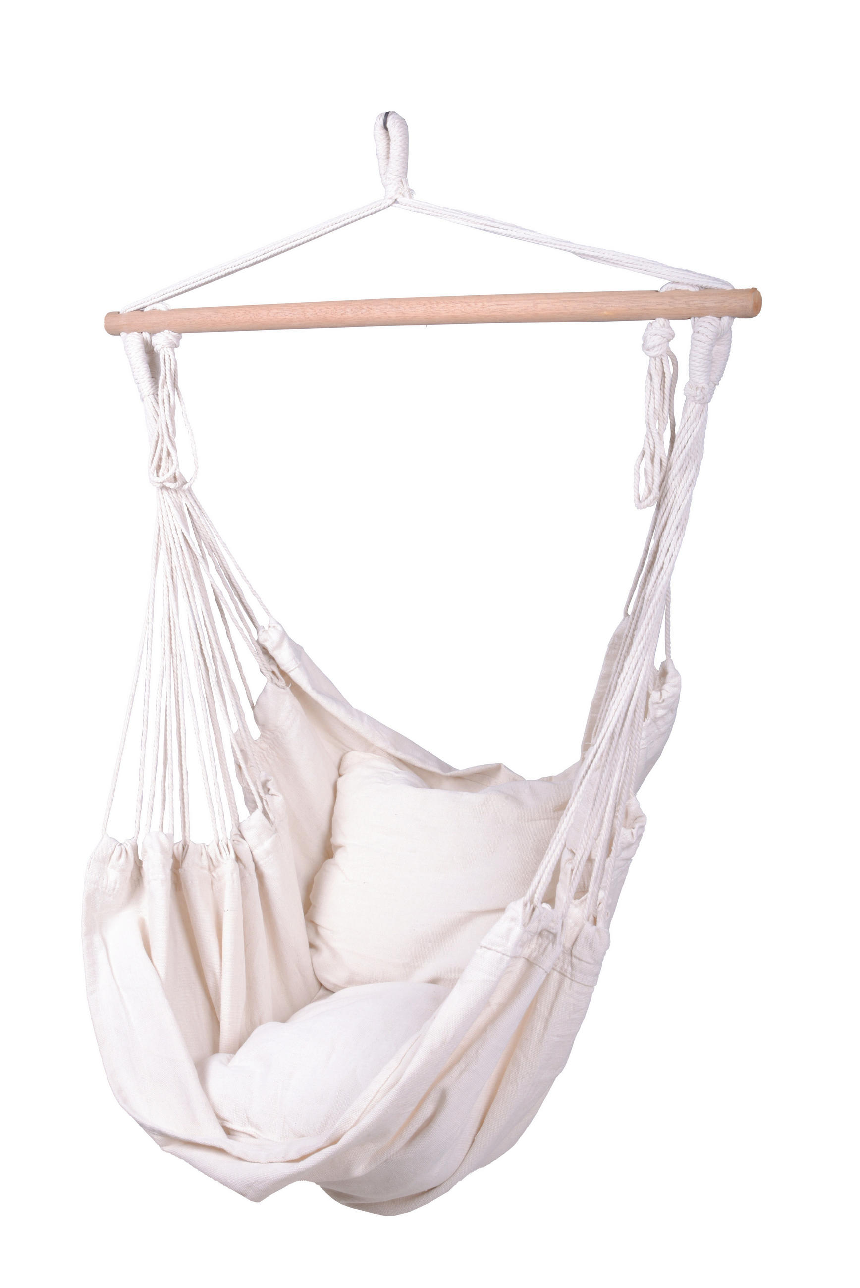 HÄNGESESSEL 90/120/60 cm  - Beige/Naturfarben, Trend, Holz/Textil (90/120/60cm) - Gardenson