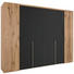 FALTTÜRENSCHRANK in furniert, mehrschichtige Massivholzplatte (Tischlerplatte) Eiche Anthrazit, Eichefarben - Eichefarben/Anthrazit, Natur, Glas/Holz (302/229,9/64,9cm) - Voglauer FALTTÜRENSCHRANK in furniert, mehrschichtige Massivholzplatte (Tischlerplatte) Eiche Anthrazit, Eichefarben - Eichefarben/Anthrazit, Natur, Glas/Holz (302/229,9/64,9cm) - Voglauer