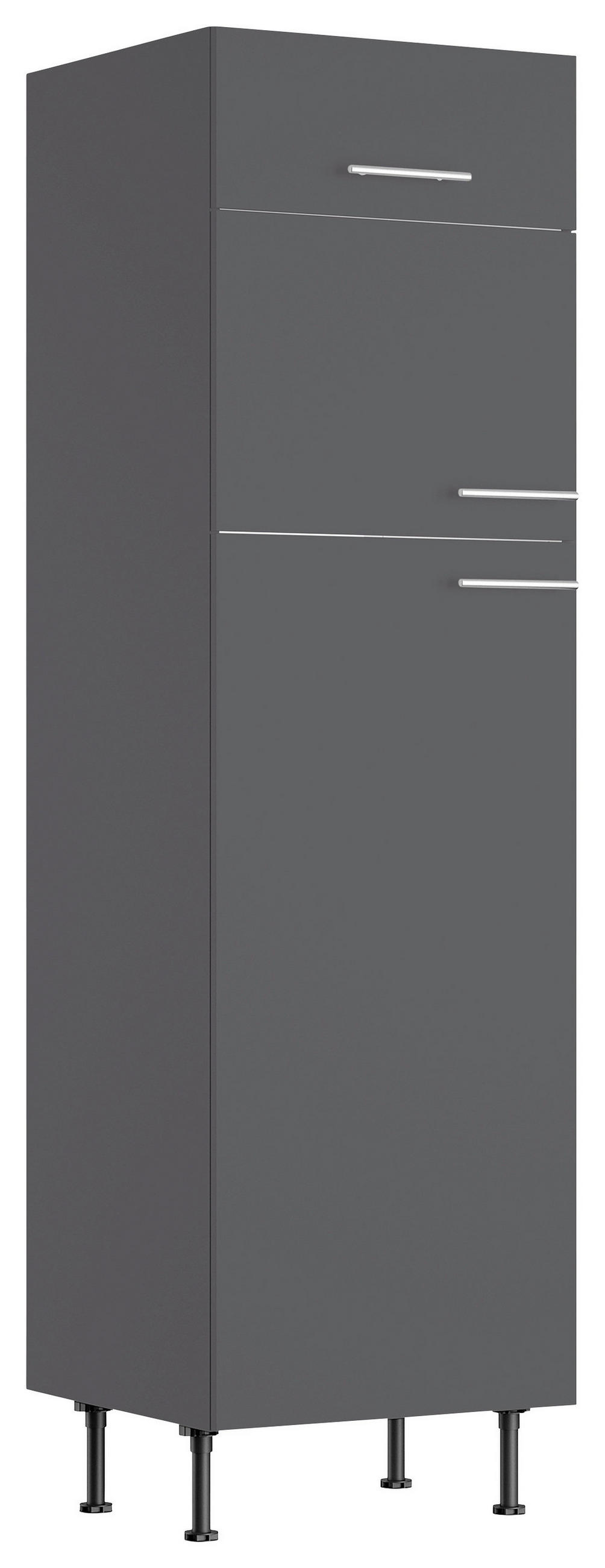 GERÄTEUMBAUSCHRANK 60/211,8/58,1 cm  in Anthrazit  - Edelstahlfarben/Anthrazit, Basics, Holzwerkstoff/Metall (60/211,8/58,1cm) - Optifit