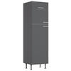 GERÄTEUMBAUSCHRANK 60/211,8/58,1 cm  in Anthrazit  - Edelstahlfarben/Anthrazit, Basics, Holzwerkstoff/Metall (60/211,8/58,1cm) - Optifit