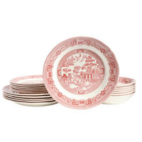 SERVIS China Town 18 delar  - vit/röd, Basics, keramik (31/30/32cm) - Creatable