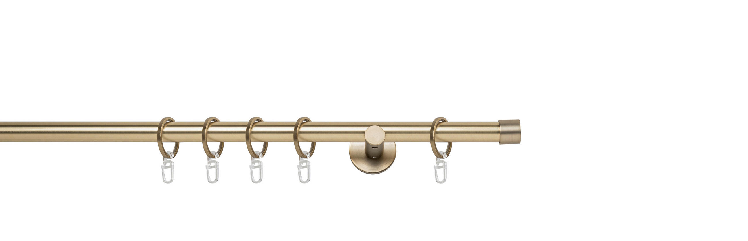 VORHANGSTANGENSET  100 cm  - Goldfarben, Basics, Metall (100cm)