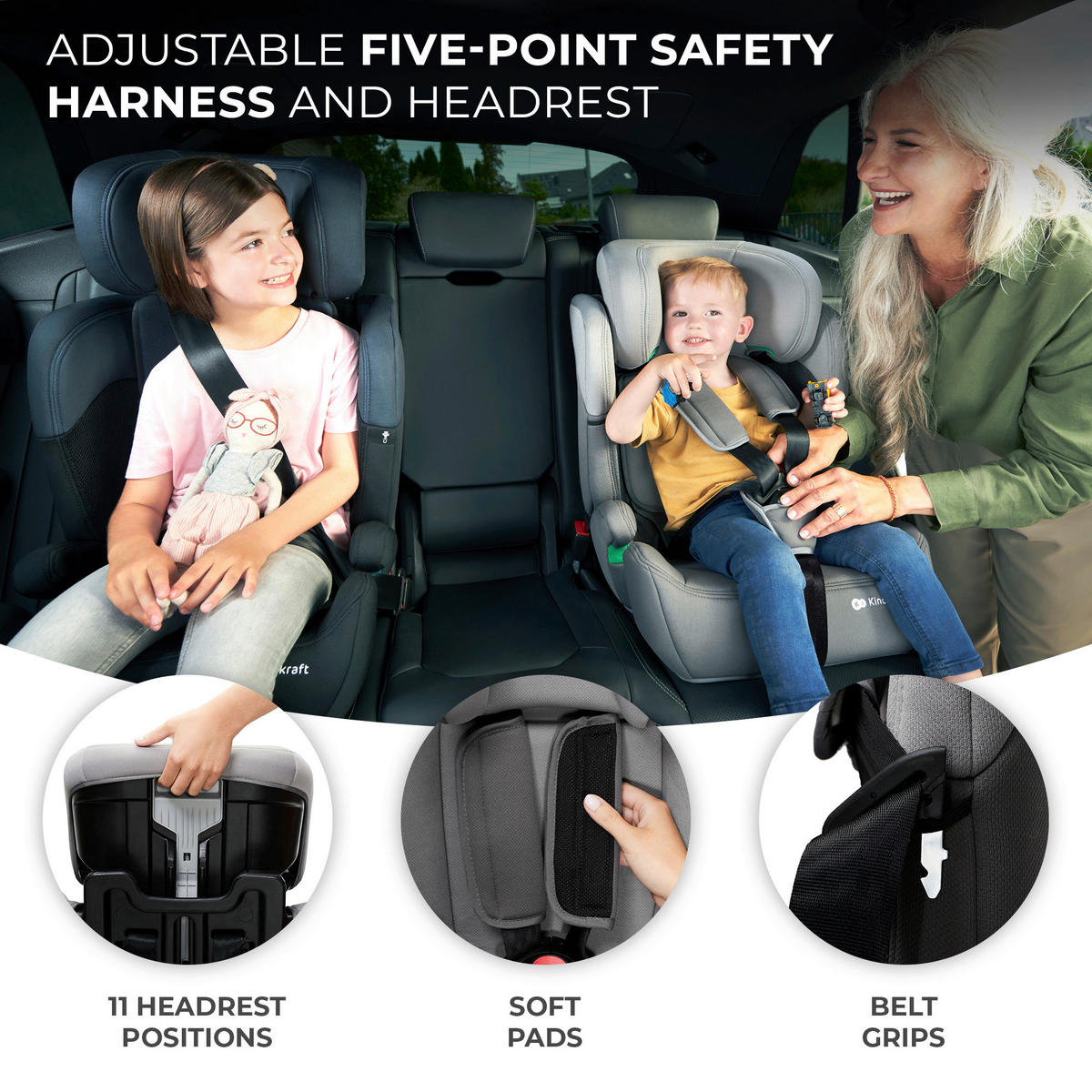 KINDERAUTOSITZ Comfort Up i-Size  - Petrol/Schwarz, Basics, Kunststoff (44/84/49cm) - kinderkraft