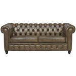 CHESTERFIELD-SOFA in Schwarz, Taupe  - Taupe/Schwarz, LIFESTYLE (212/81/94cm) - Ambia Home