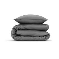 BETTWÄSCHE Satinado Makosatin 155/220 cm  - Dunkelgrau, Basics, Textil (155/220cm)