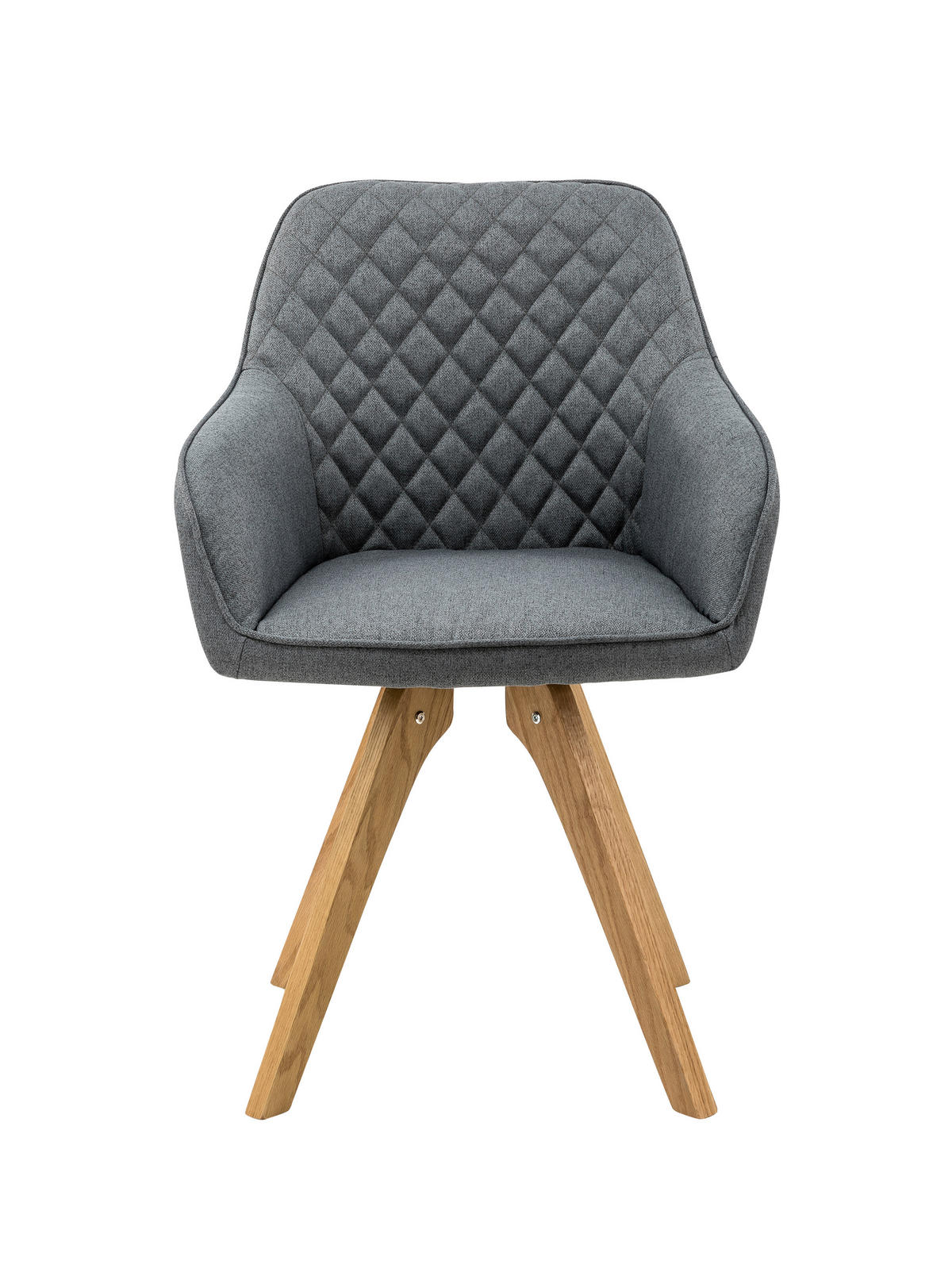 SADA STOLIČIEK S PODRÚČKAMI 2 kus - sivá/prírodná farba, Modern, drevo/textil (59/88/61cm) - Livetastic