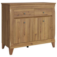 KOMMODE  in 110/98/47 cm  - Eichefarben/Silberfarben, Design, Holzwerkstoff/Kunststoff (110/98/47cm)