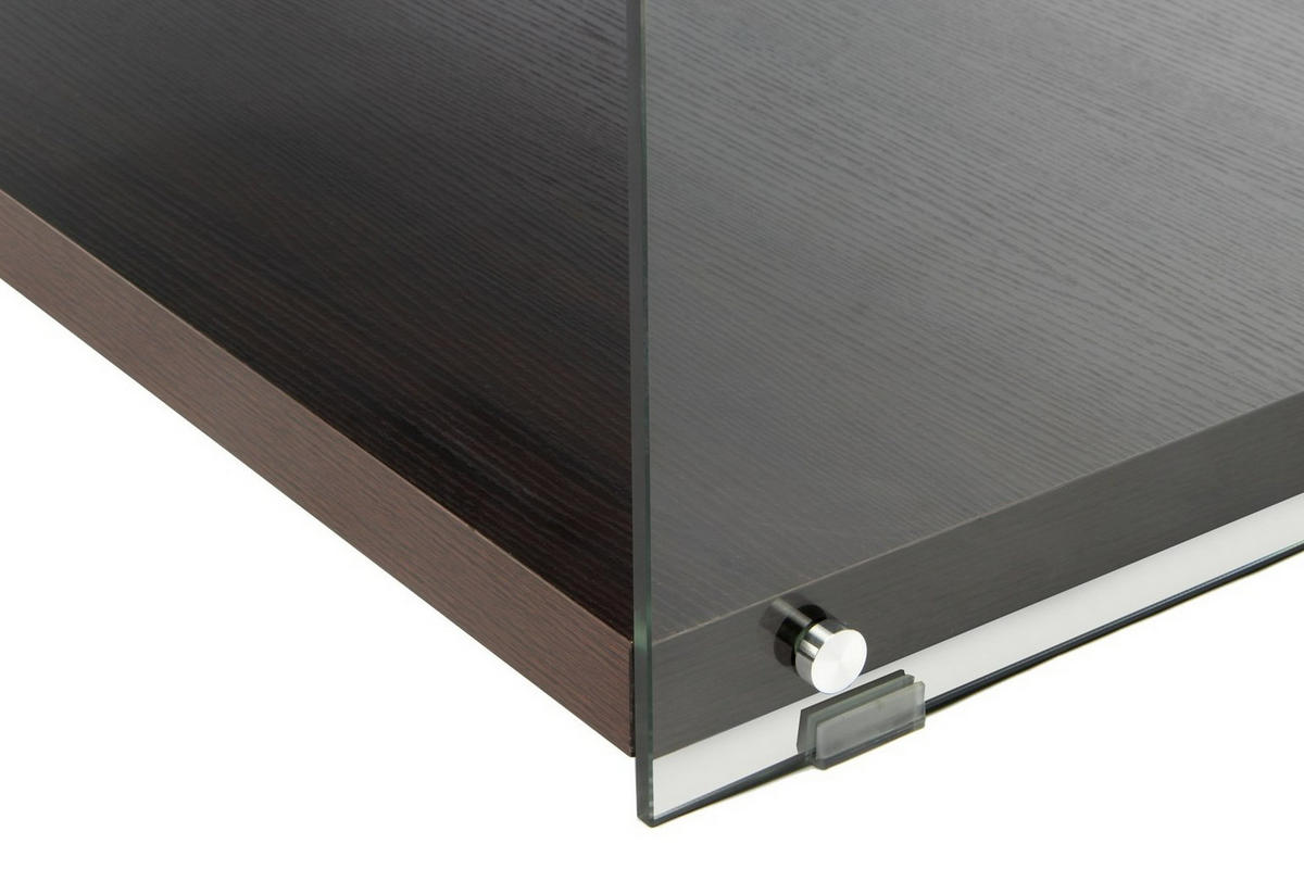 BEISTELLTISCH Dunkelbraun  - Dunkelbraun, Design, Glas/Holz (120/60/45cm) - Kayoom
