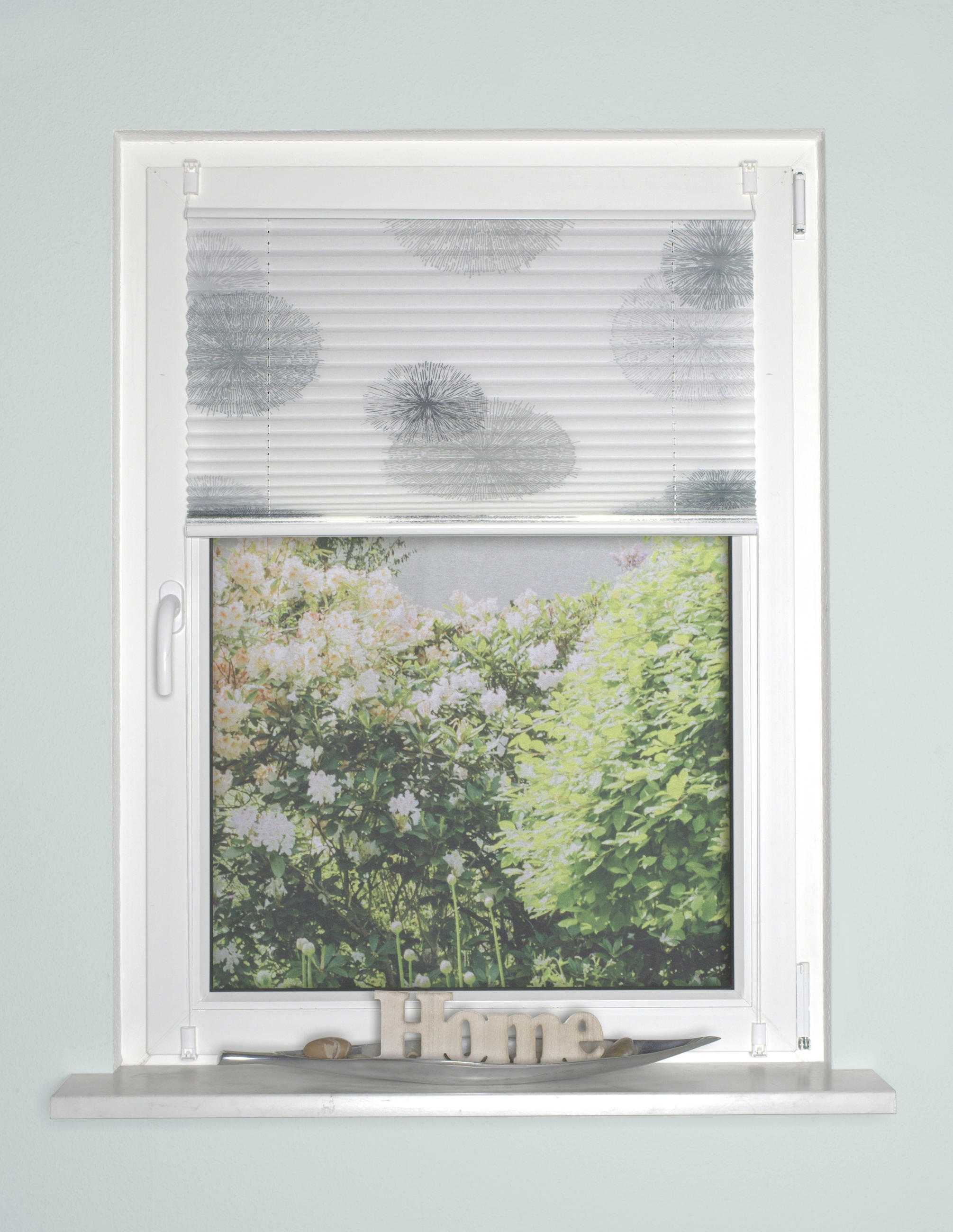 PLISSEE 100/130 cm  - Grau, KONVENTIONELL, Textil (100/130cm)