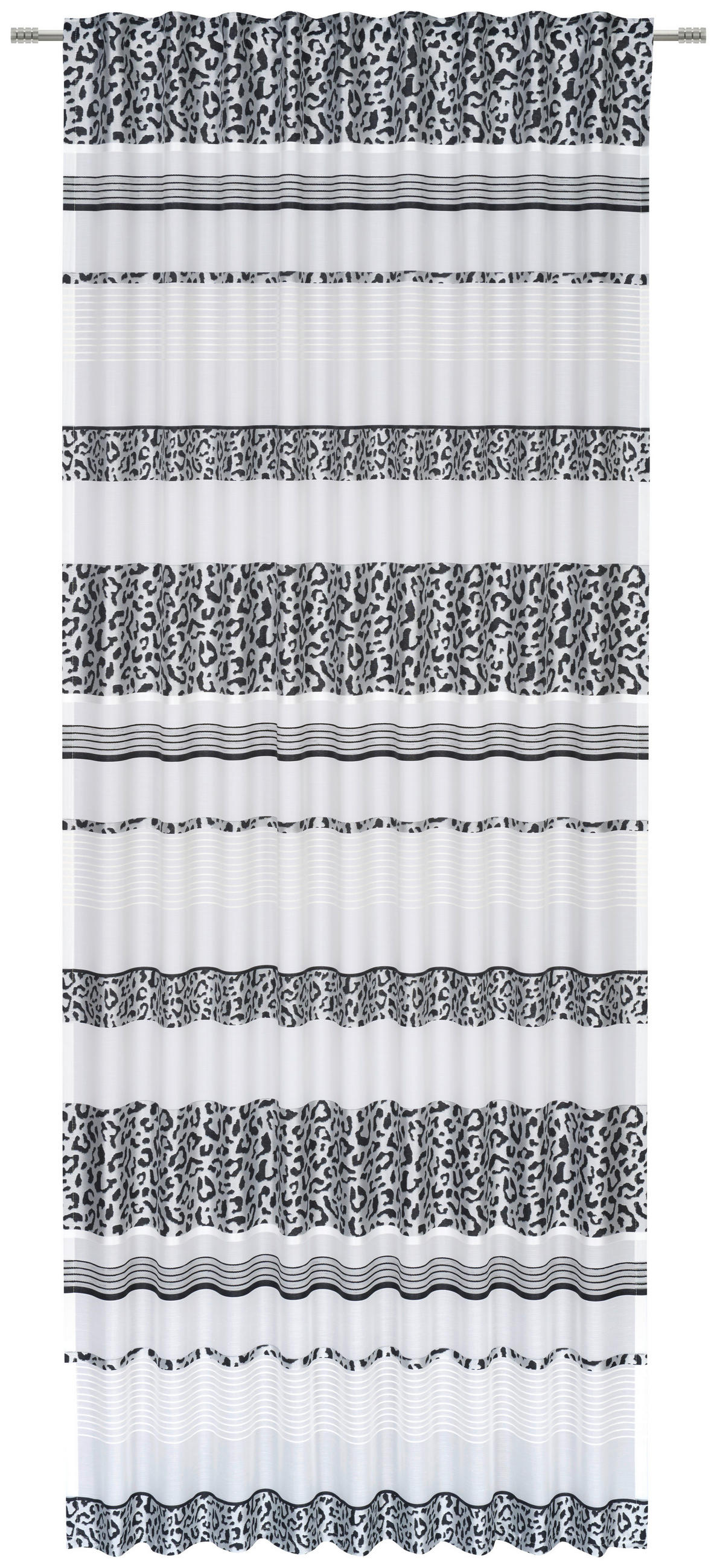 FERTIGVORHANG halbtransparent  - Schwarz, Trend, Textil (140/245cm) - Esposa