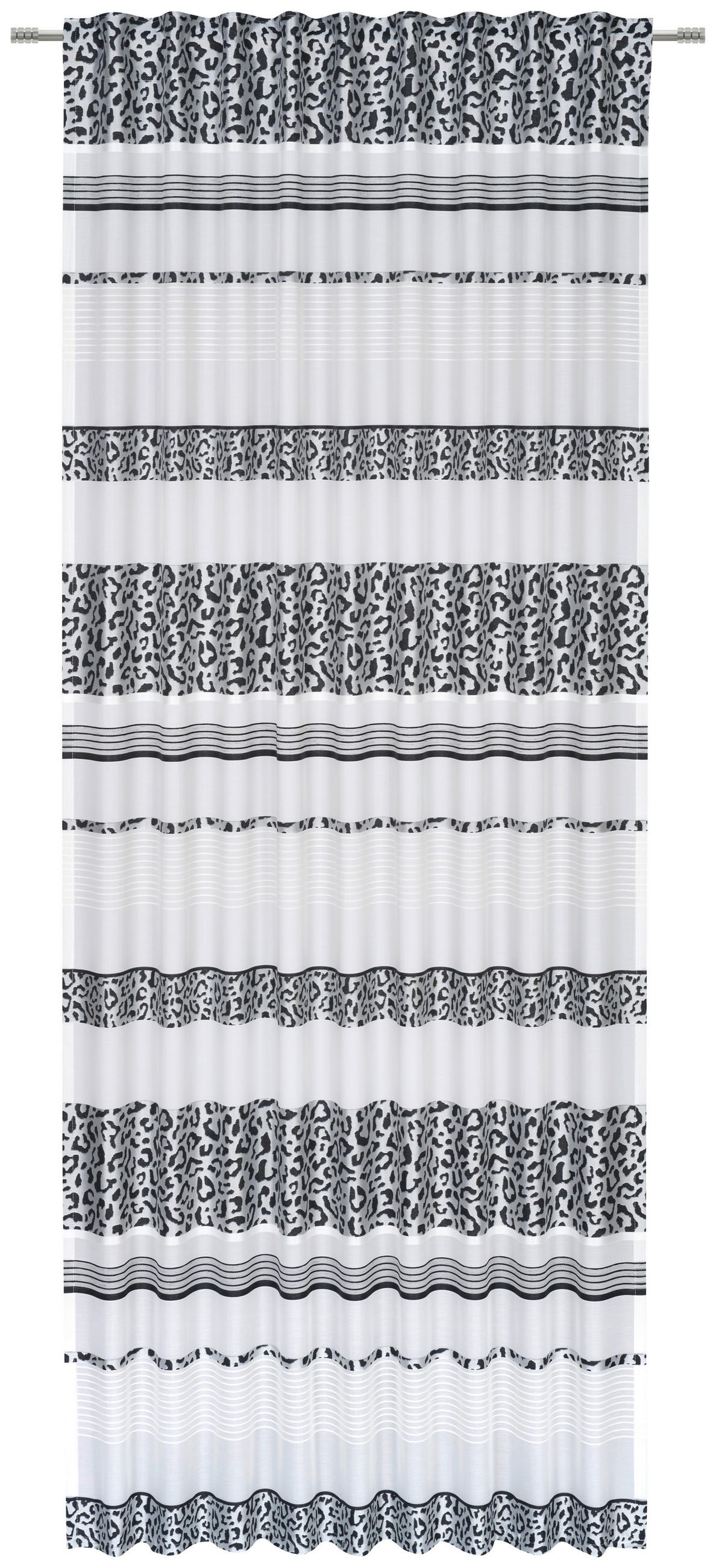 FERTIGVORHANG halbtransparent  - Schwarz, Trend, Textil (140/245cm) - Esposa