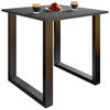 ESSTISCH Anthrazit, Schwarz  - Anthrazit/Silberfarben, Design, Holzwerkstoff/Metall (80/80/76cm) - MID.YOU