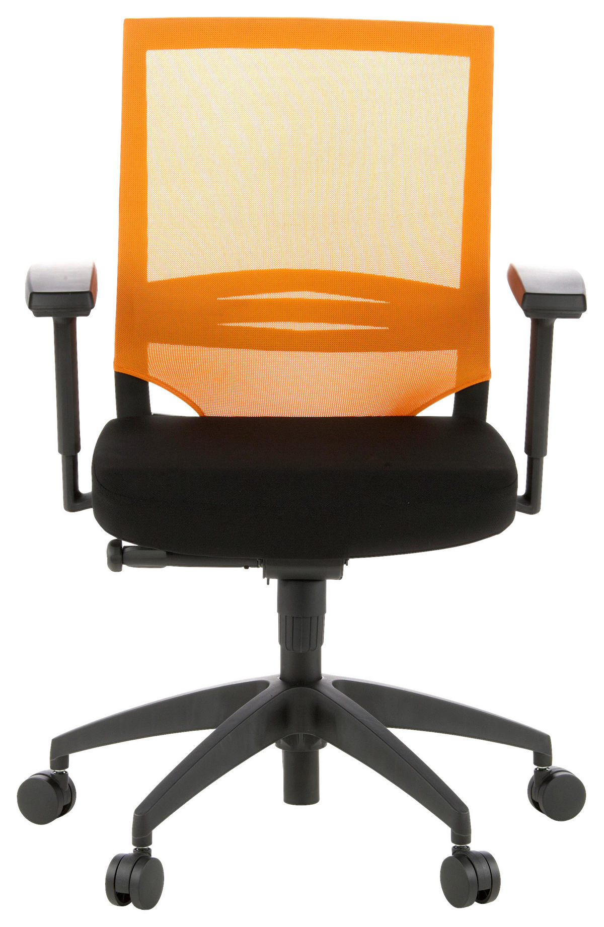 SNURRSTOL  i nätklädsel, flatväv orange, svart  - orange/svart, Modern, textil/plast (59/108/44cm) - MID.YOU