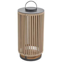 SOLARLEUCHTE  - Dunkelgrau/Naturfarben, Design, Kunststoff/Textil (42/81/42cm) - Ambia Garden