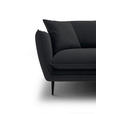 ECKSOFA  in Webstoff Schwarz  304/196 cm  - Schwarz, KONVENTIONELL, Textil/Metall (304/196cm) - Hom`in