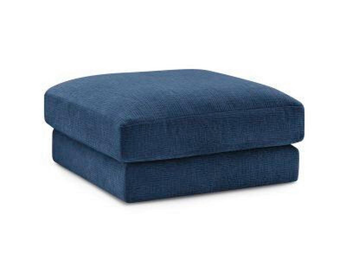 HOCKER LEONARD Struktur Dunkelblau  - Schwarz/Dunkelblau, MODERN, Kunststoff/Textil (86/43/86cm)