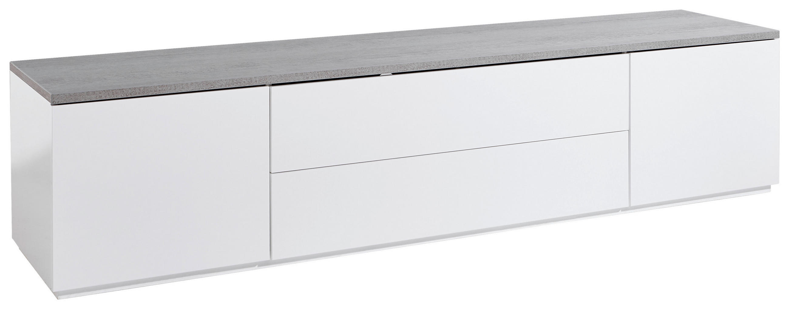 TV-BÄNK 200/45/45 cm - vit/grå, Design, träbaserade material (200/45/45cm) - Carryhome