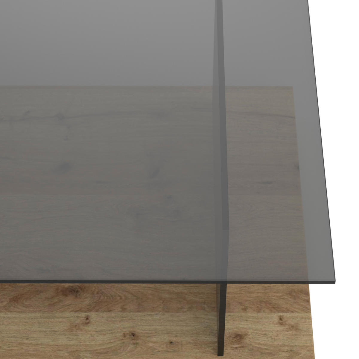 COUCHTISCH in Holz, Glas, Stein 120,6/75,6/42,3 cm  - Wildeiche/Graphitfarben, Design, Glas/Holz (120,6/75,6/42,3cm) - Voglauer